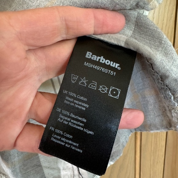 Barbour Plaid Short Sleeve Button Down / Extended Size / 3XL / Regular Fit - Picture 4 of 11